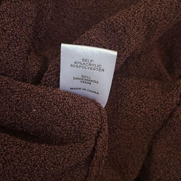 NWT MESHKI Liana Long Sleeve High Neck Open Back Knit Mini Dress in Plum size XL - Picture 12 of 13